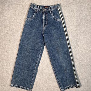 Zonz Jeans Kids Youth 10 Vintage Grunge Y2K Skater Stripe Straight Leg